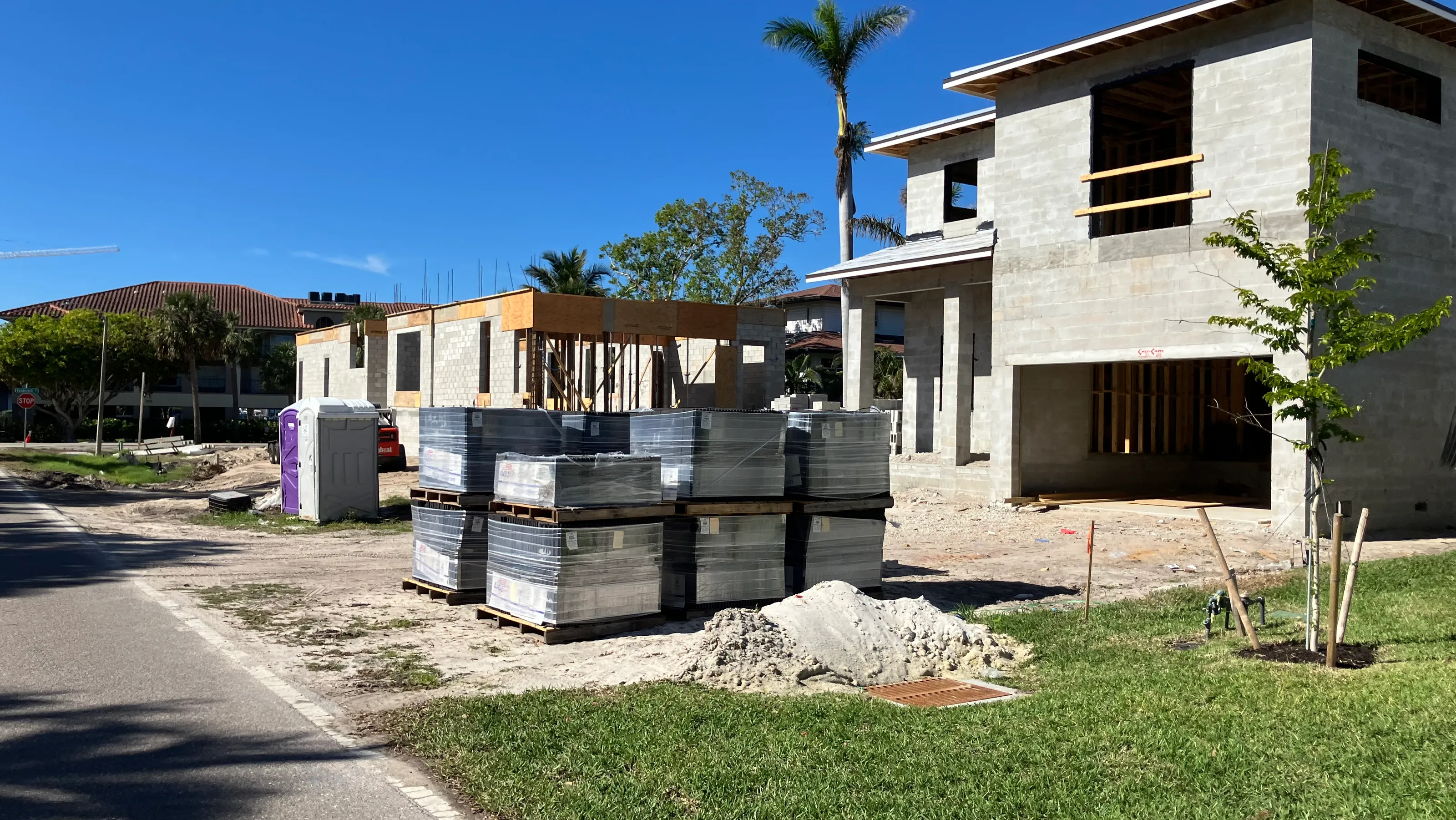 New home construction site